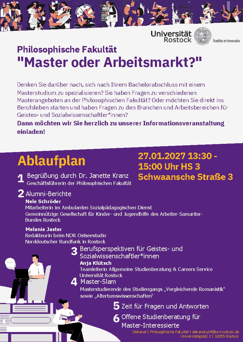 Info-Veranstaltung „Übergang vom Bachelor zum Master“ am 27.01.27