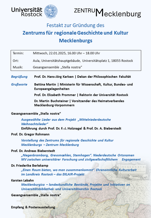 Plakat Gründung Zentrum für Mecklenburg