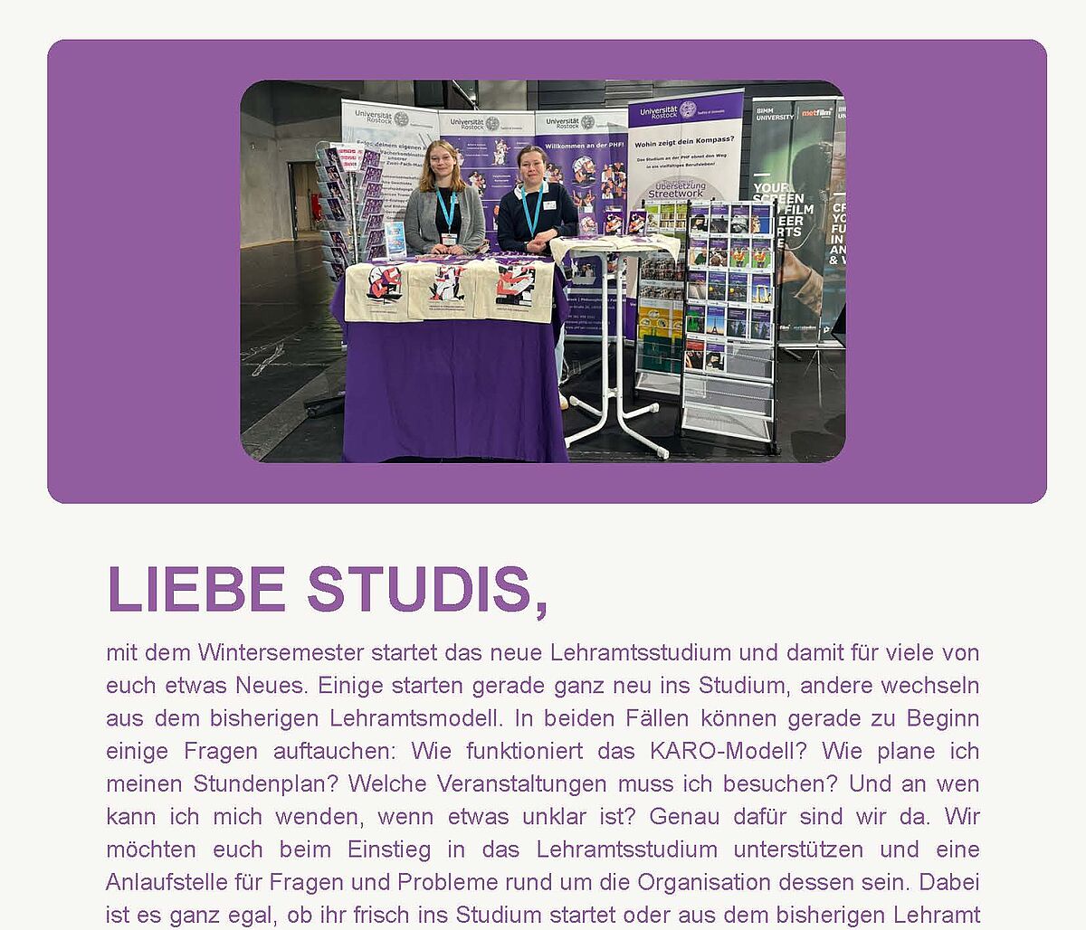 „Sprechstunde für KARO und LA GRG“ (Studiendekanat)