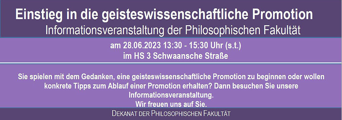 Einstieg in die geisteswissenschaftliche Promotion